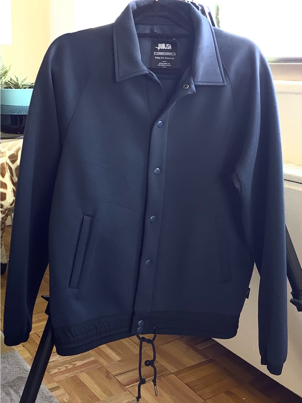 Publish Navy Snap-Front Bomber Jacket